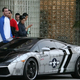 Image for article titled Chris Brown wraps his Lamborghini like a WWII fighter